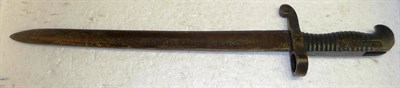 Lot 249 - A U.S.A. Model 1862 "Zouave" Type Sword Bayonet, the blade pitted and reground, unmarked, the brass