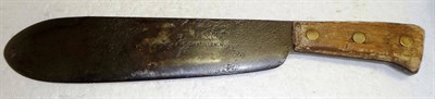 Lot 250 - A USMC Hospital Corps Knife/Machete, the 29cm single edge round tipped blade stamped USMC...