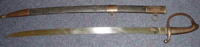 Lot 256 - A 19th Century French Briquet Sabre, with plain 64.5cm single edge steel blade, the steel...
