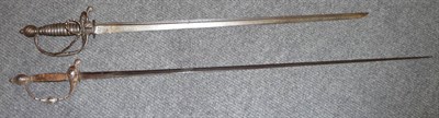 Lot 279 - A Late 17th/Early 18th Century Hanger, the 64cm single edge steel blade with a narrow fuller to the