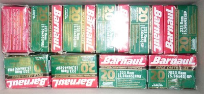 Lot 410 - FIREARMS CERTIFICATE REQUIRED FOR THIS LOT Two hundred rounds of 5.56/45 - 223" Barnaul 62gm,...