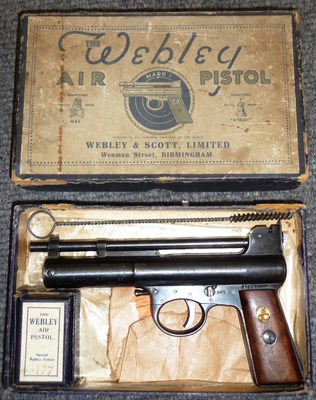 Lot 423 - PURCHASER MUST BE 18 YEARS OR OVER A Webley Mark I .22 Calibre Air Pistol (1924), numbered...