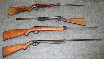 Lot 432 - PURCHASER MUST BE 18 YEARS OR OVER Four Vintage Air Rifles, comprising a Diana MOD 27 Pre-War...