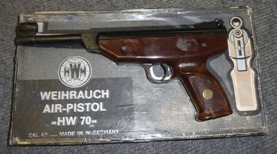 Lot 434 - PURCHASER MUST BE 18 YEARS OR OVER  A Weihrach HW70 .177 Calibre Air Pistol (circa 1977),...