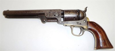 Lot 458 - A Colt Model 1851 Six Shot Navy Revolver, the 18.5cm octagonal steel barrel signed ADDRESS...