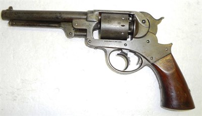 Lot 470 - A Starr's Six Shot Percussion Cap Double Action Army Revolver, numbered 14876, with 15.5cm...