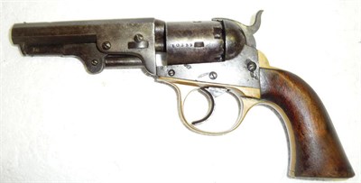 Lot 471 - A J M Cooper Pocket Model Revolver, six shot, double action, the 10cm octagonal steel barrel...