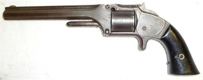 Lot 472 - A Smith & Wesson Model No.2 Old Model Six Shot Rim Fire Revolver, the 15.5cm steel barrel...