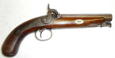 Lot 479 - A 19th Century Percussion Cap Cavalry Pistol by Smith, London, the 15cm octagonal steel barrel...