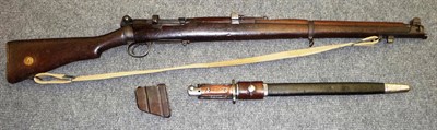 Lot 498 - A Deactivated SMLE MkIII* .303 Rifle, by B.S.A.Co, the walnut full stock set with brass disc...