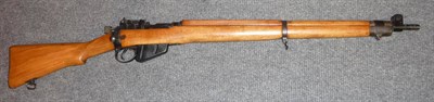 Lot 499 - A Deactivated Lee Enfield No 4 Mk.I .303 Bolt Action Rifle, numbered AB12259, with beech full stock