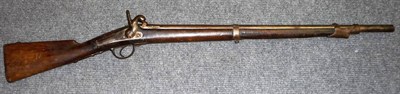 Lot 511 - A 19th Century Italian Percussion Cap Musket, with 74cm steel barrel, the lock plate signed...