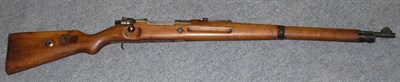 Lot 513 - A Deactivated Mauzer Kar 98 Bolt Action Rifle, with blocked barrel and magazine floor plate...