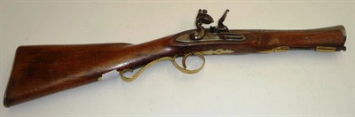 Lot 528 - A 19th Century Flintlock Blunderbuss, the 25.5cm steel barrel flared at the muzzle and octagonal at