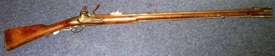 Lot 534 - A 19th Century Continental Flintlock Musket, with 98cm steel barrel, walnut full stock with...