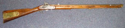 Lot 535 - A 19th Century Brunswick Percussion Cap Musket, the 76cm steel barrel with hinged leaf rear...