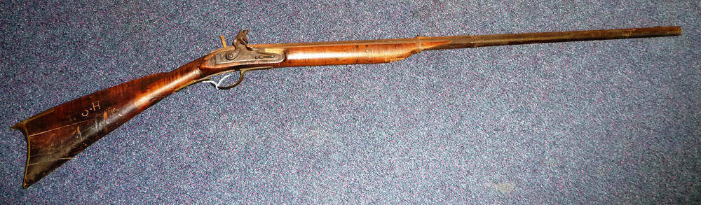 Lot 538 - A 19th Century American Flintlock Long Gun,