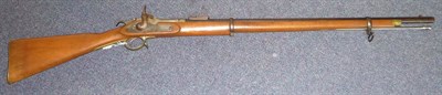 Lot 541 - A 19th Century Robert's Patent Breech Loading Rifle, the 79cm steel barrel with hinged ladder...