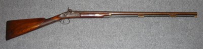 Lot 549 - A 19th Century Percussion Cap Sporting Gun, the 81cm damascined steel barrel octagonal at the...