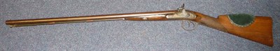 Lot 552 - A 19th Century Percussion Cap Double Barrel Sporting Gun, with 72cm browned steel barrels, bird and