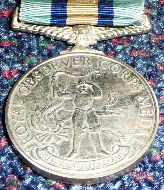 Lot 1 - A Royal Observer Corps Medal, awarded to