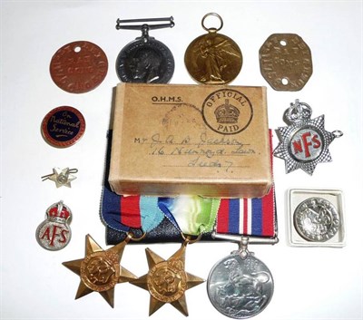 Lot 4 - A First World War Pair, awarded to T.Z.11756 F.DEIGHTON. R.N.V.R., comprising British War Medal and