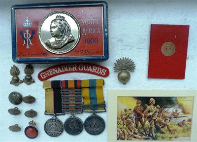 Lot 13 - A Victorian Grenadier Guards Group of Three Medals, comprising Queen's Sudan Medal, Khedive's Sudan