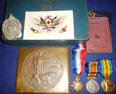 Lot 21 - A First World War Trio, awarded to S-5158. PTE. W.M.WILLIAMSON. A.& S.HIGHRS., comprising...