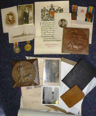 Lot 22 - The Robinson Family at War:- A First World War Pair of British War Medal and Victory Medal and...