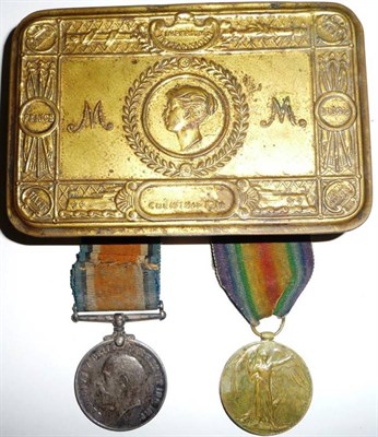 Lot 32 - A First World War Pair, awarded to M2-193607 PTE.T.LEAVER. A.S.C., comprising British War Medal and