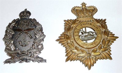 Lot 63 - An Officer's Silver Plated Helmet Plate to the King George's Own Gurkha Rifles,  and an OR's...