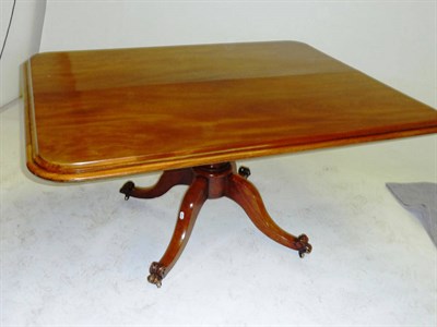 Lot 1467 - A Victorian Mahogany Breakfast Table, Mid 19th Century, the rectangular top with moulded edge,...