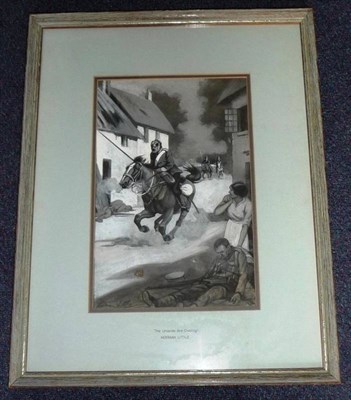 Lot 96 - Norman Little - ";The Uhlands are Coming!";, a Prussian officer seated astride a horse...