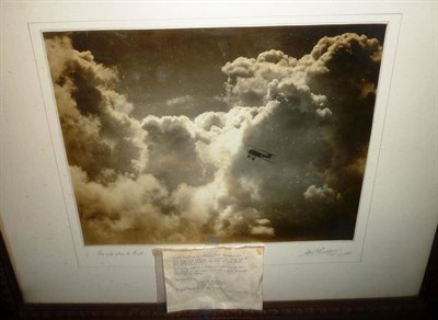 Lot 107 - A First World War Albumen Photograph - ";Two Miles Above the Earth";, signed by Captain Alfred...