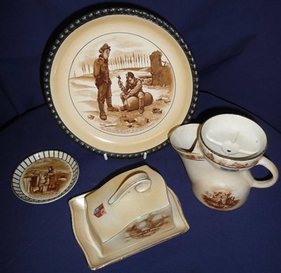 Lot 111 - Bruce Bairnsfather - Souvenirs from the Great War by Grimwades, comprising a shaving mug...