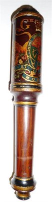 Lot 116 - A George III Rosewood Small Truncheon, the cylindrical body painted in colours and gilt with G...