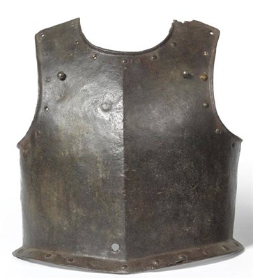 Lot 136 - An Antique Heavy Iron Breastplate, of one piece, with medial ridge, two mushroom studs and...