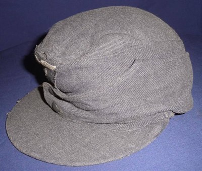 Lot 153 - A German Third Reich Luftwaffe EM/NCO's M43 Field Cap, in lightweight blue/grey wool, with...