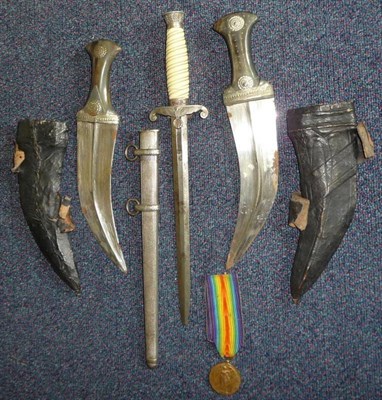 Lot 163 - A German Third Reich Army Officer's Dagger, the unmarked steel blade with broken tip, the tang with