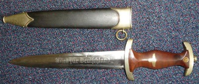 Lot 175 - A German Third Reich SA (NSKK) Dagger, the steel blade etched Alles fur Deutschland, with...