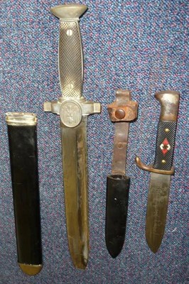 Lot 177 - A Copy of German Third Reich Hitler Youth Knife, the steel blade etched Blut und Ehre!, and stamped