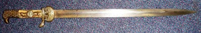 Lot 178 - An Imperial German Parade Dagger, the 42.5cm single edge fullered close plated steel blade...