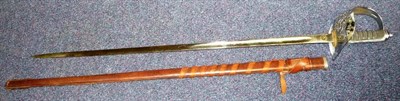 Lot 201 - A George VI 1897 Pattern Infantry Officer's Sword, the 82.5 cm steel blade etched with Royal cypher