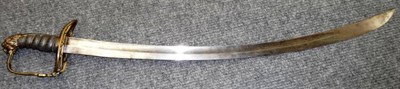 Lot 207 - A George III 1803 Pattern Infantry Officer's Sword, the 70cm single edge curved steel blade bearing