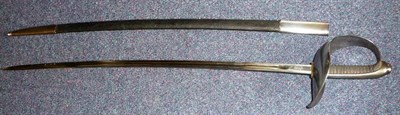 Lot 222 - A French Cavalry Trooper's Sword, the 82cm single edge steel blade with three fullers to each side