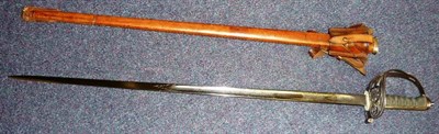 Lot 225 - A George V 1854 Pattern Sword to an Officer of the Coldstream Guards, the 82cm fullered steel blade