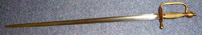 Lot 226 - A Georgian Sword of 1796 Type, with plain 79.5cm single edge fullered steel blade, brass...