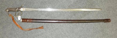 Lot 238 - An Elizabeth II 1821 Pattern Royal Artillery Officer's Sword, the 84cm single edge fullered...