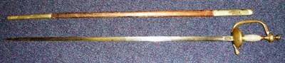 Lot 254 - A 19th Century Austrian Infantry Officer's Sword, the 74.5cm single edge fullered epee steel...