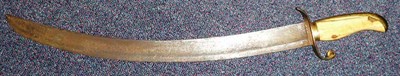 Lot 264 - An Early 19th Century British Naval Dirk, the 45cm single edge curved steel blade bearing traces of